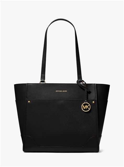 michael kors mini tote bag black|michael kors large black tote.